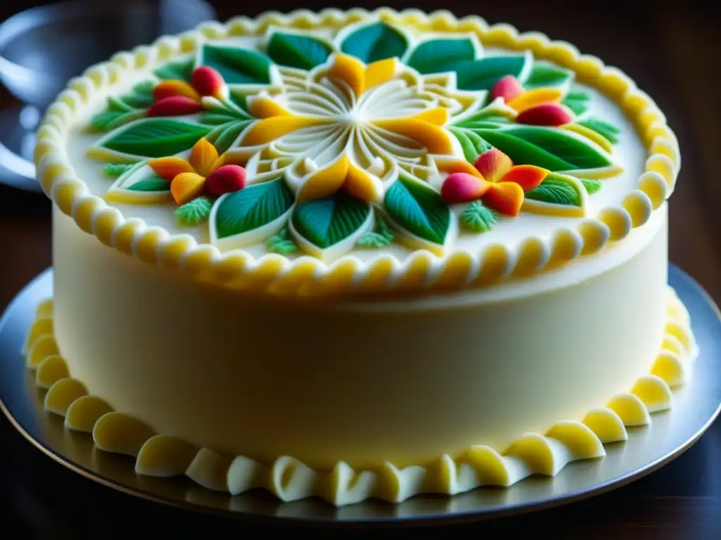 Manos expertas decorando postre marzipan, destacando la precisión y arte en recetas históricas dulces conventuales