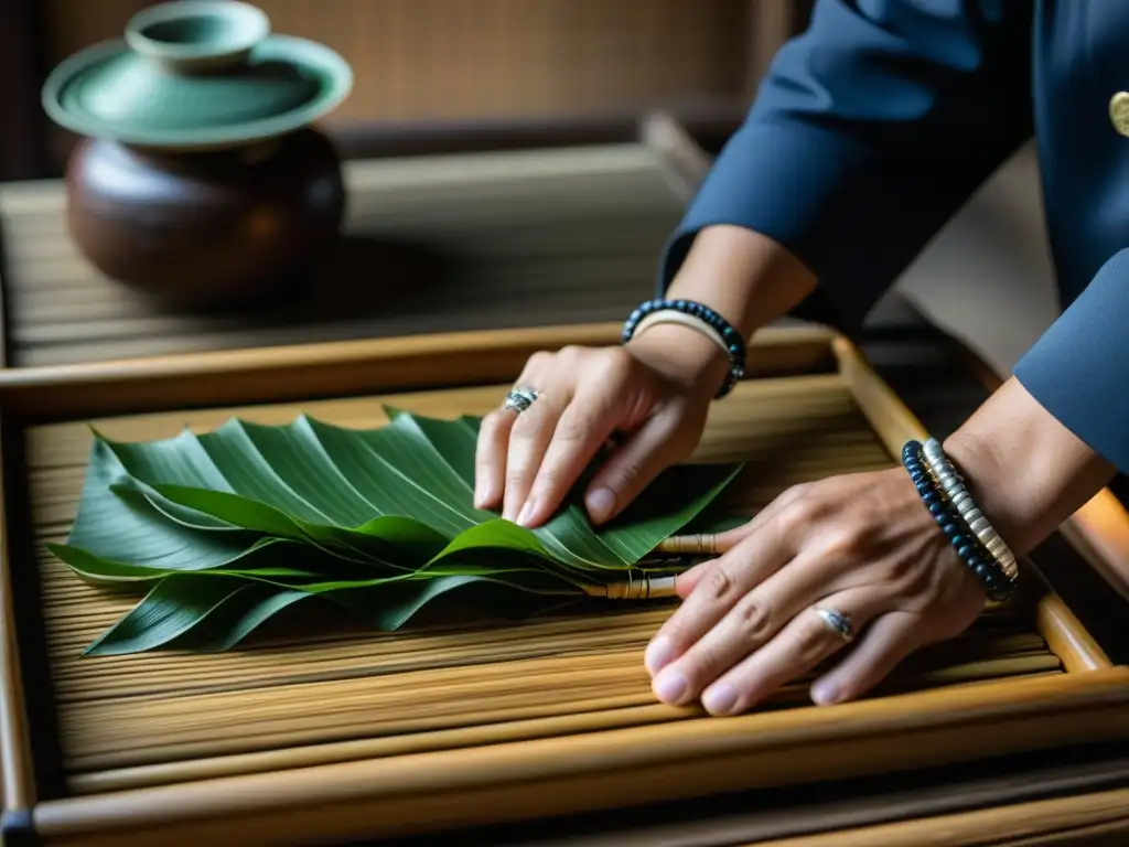 Manos expertas en la Ruta del Té China Tradiciones, rodando hojas de té con arte y delicadeza