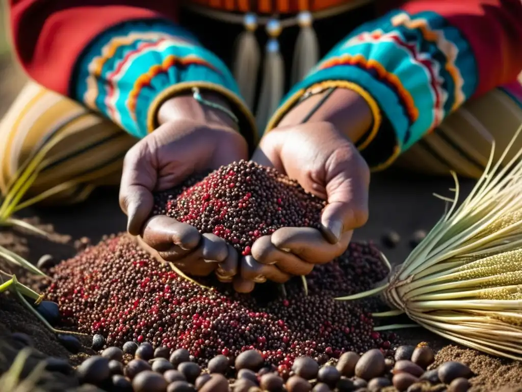 Manos incas sabias siembran quinoa en los Andes, destacando la historia y beneficios de este superalimento ancestral