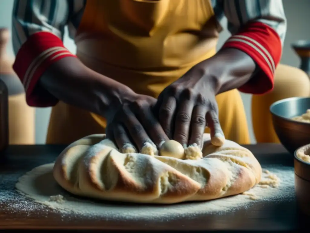 Manos amasando masa con destreza, símbolo de cocina, apartheid, historias y segregación