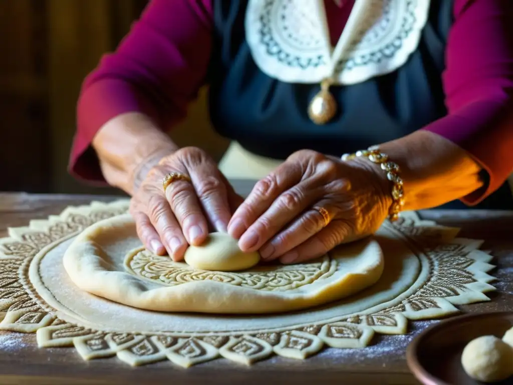 Manos de mujer en la conservación de recetas otomanas, amasando con gracia y tradición