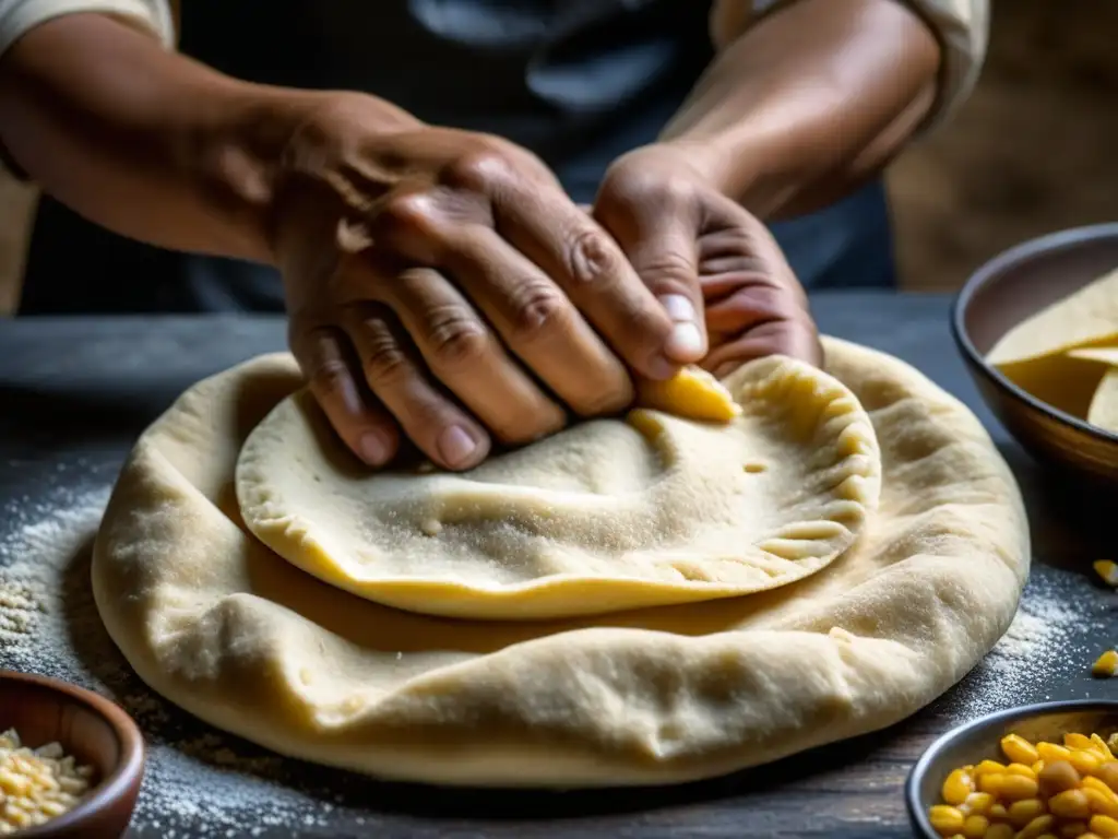 Manos trabajadoras crean tortillas en la cocina de la Revolución