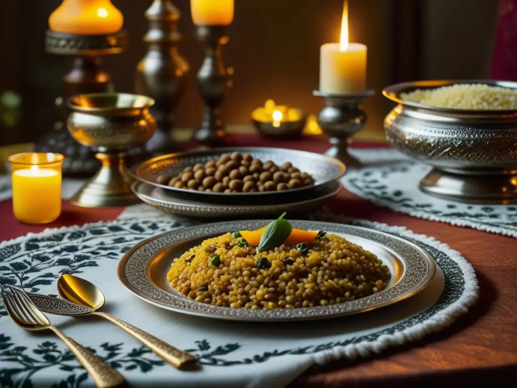 Una mesa lujosa de un festín mogol detalla la relación entre nutrición y gastronomía en Mughal