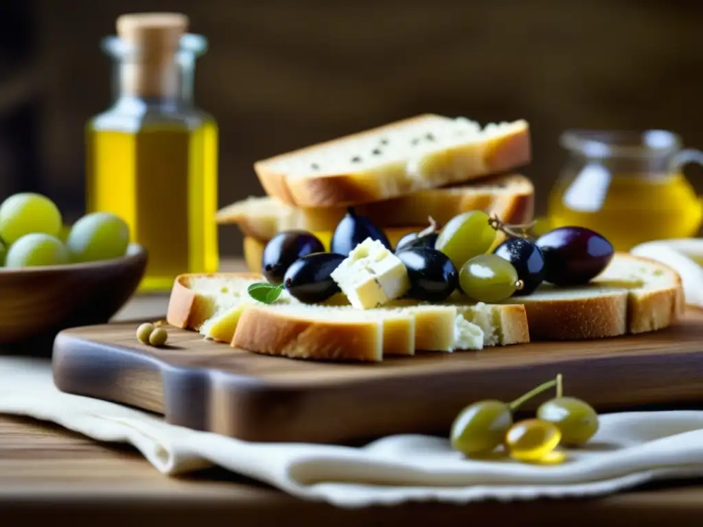 Una mesa de madera rústica con deliciosa comida griega tradicional