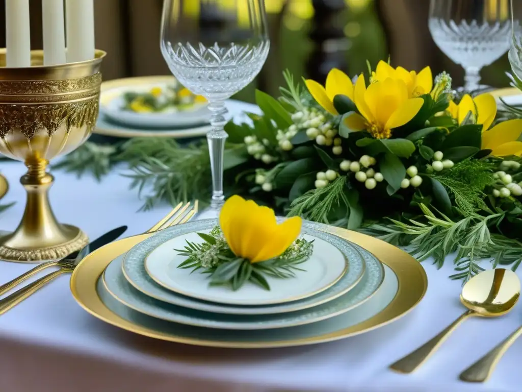 Una mesa real lujosamente decorada con la exquisita receta histórica de mejillones estilo monárquico