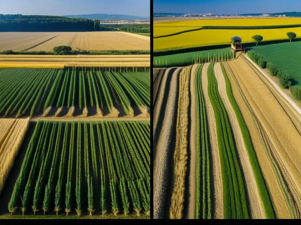 Comparación de métodos de producción de la dieta romana y siglo XXI, resaltando el impacto ambiental