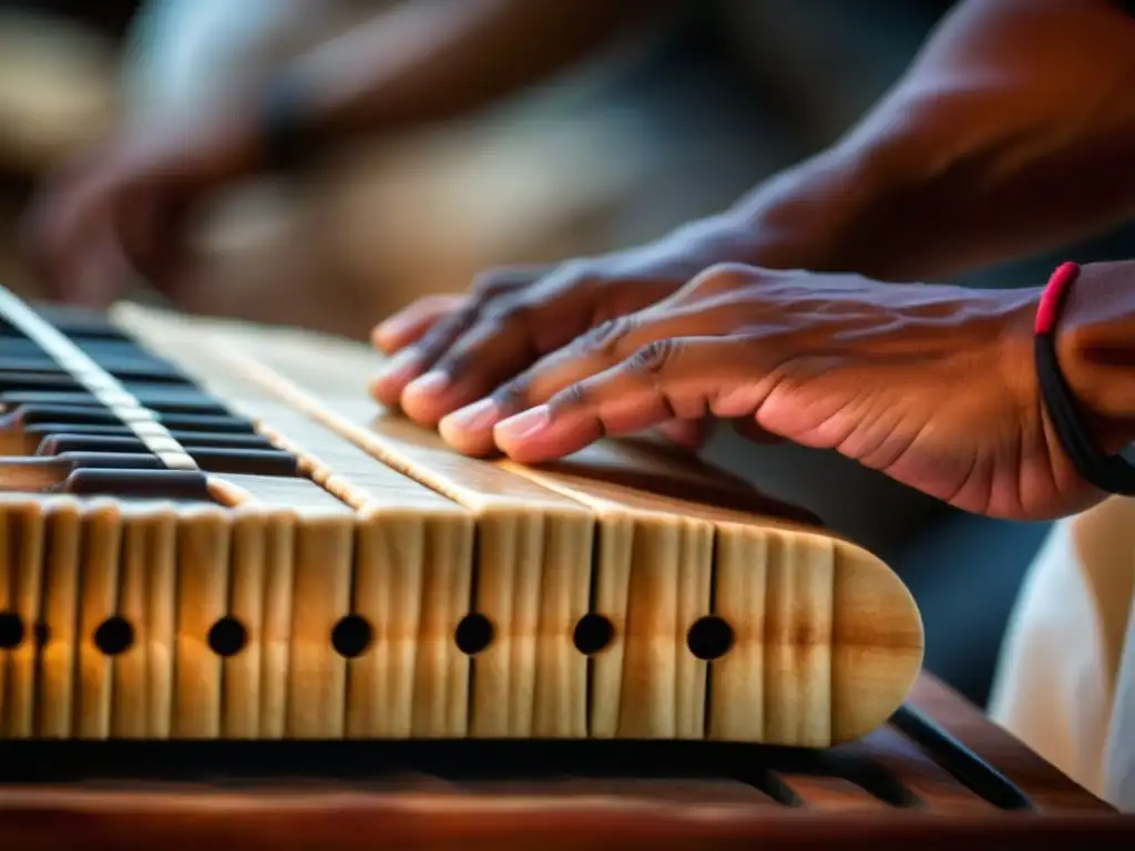 Un músico dominicano tocando la güira en una imagen de alta resolución