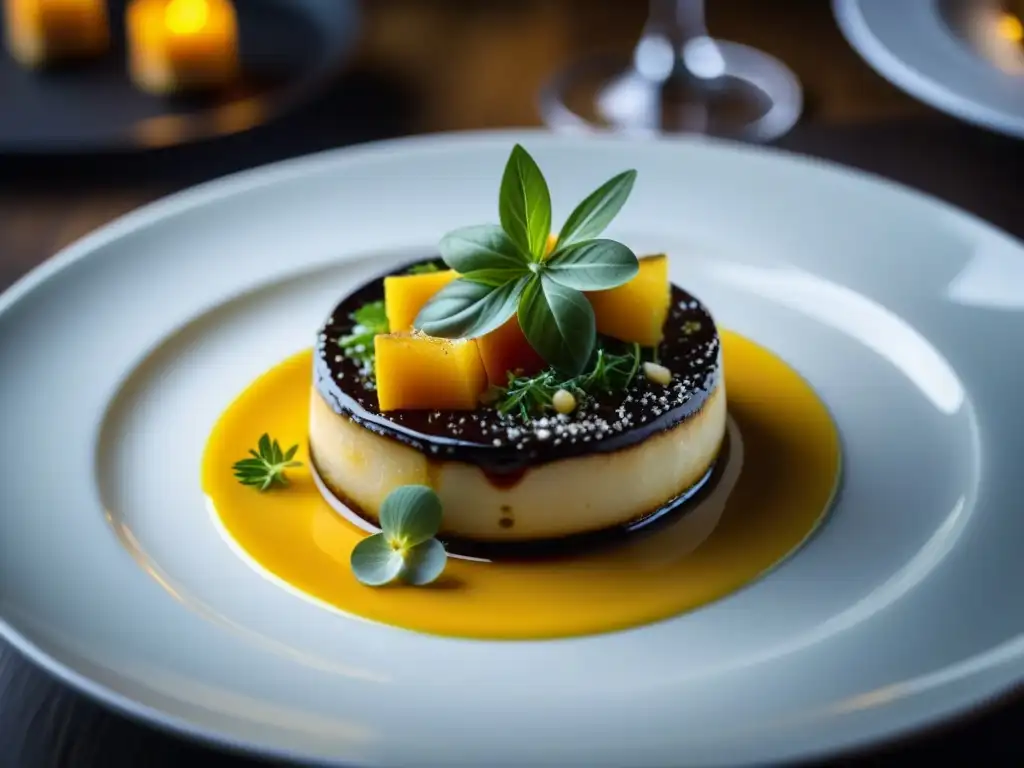 Una obra de arte culinaria en restaurante francés con influencia gastronomía italiana