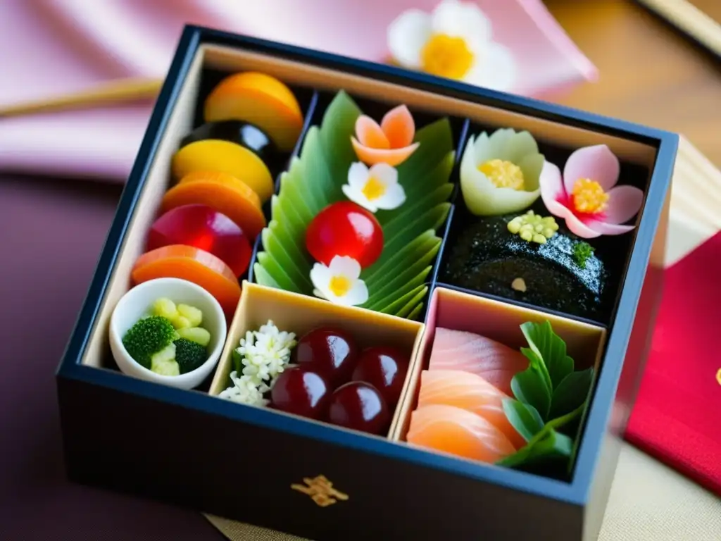 Una obra maestra culinaria samurái: bento japonés con recetas históricas, detalle y tradición