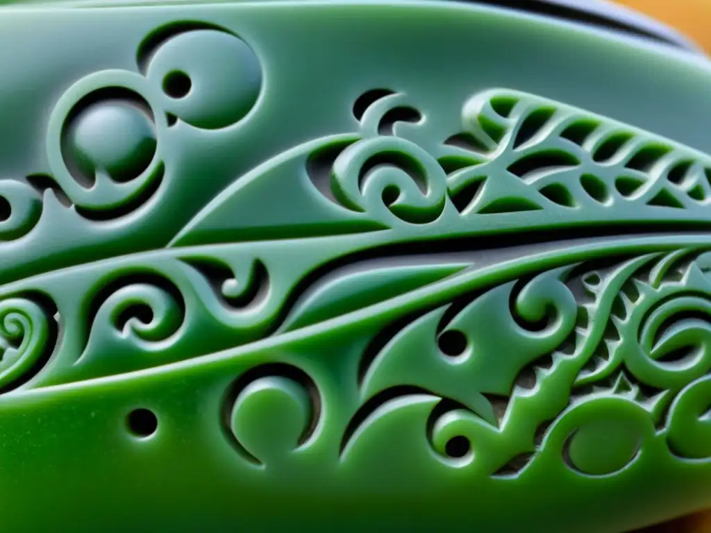 Una obra maestra: un mere de pounamu Maorí detallado en 8k, muestra la artesanía y cultura de cuchillos históricos en diferentes culturas