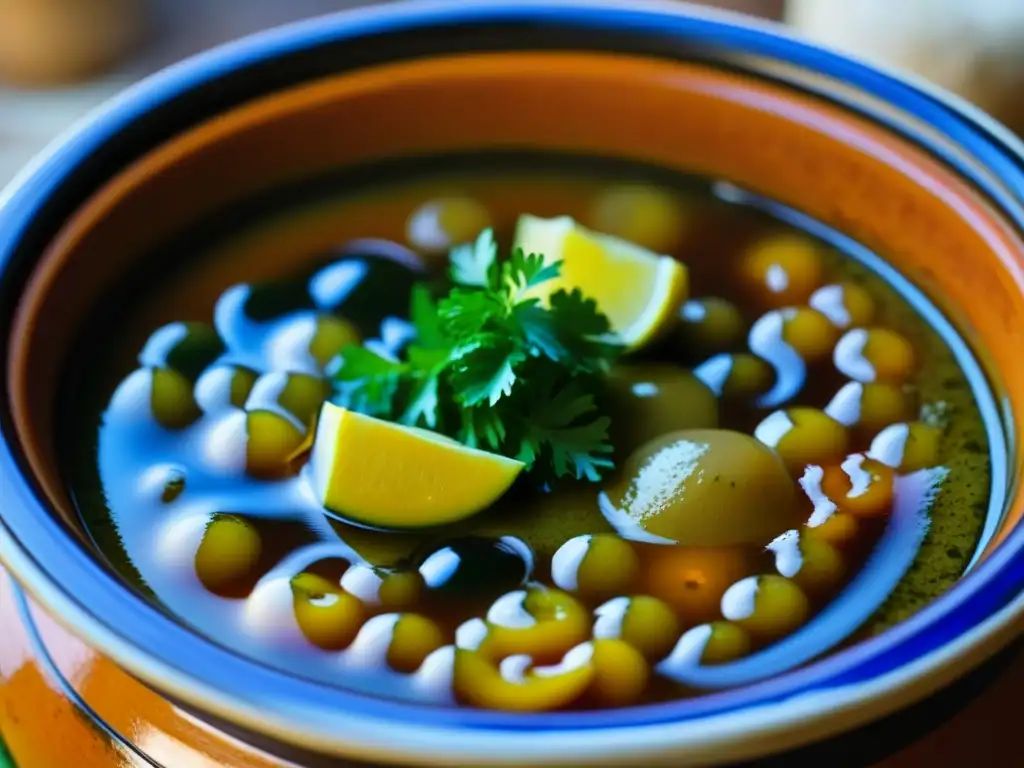 Una olla de barro llena de sancocho burbujeante, una joya de la cocina criolla en Hispanoamérica