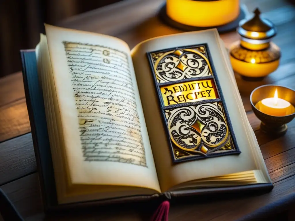 Libro medieval de recetas: historia culinaria encriptada Recetas históricas de monasterios iluminadas en biblioteca antigua
