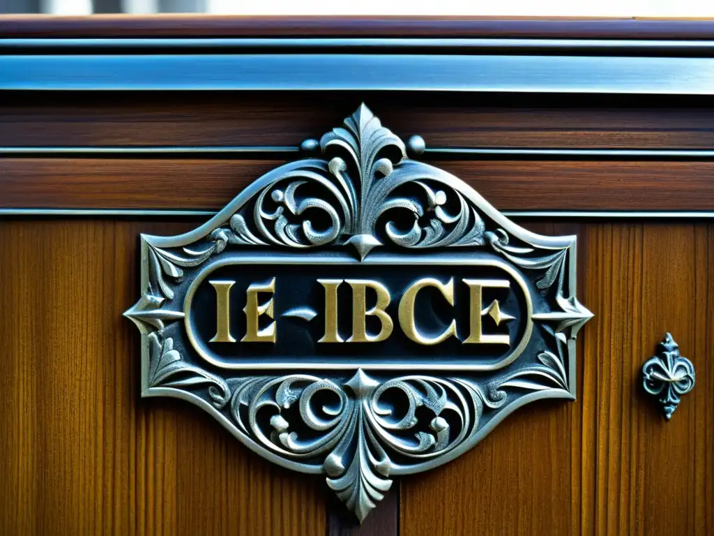 Antigua nevera de 1900: detalles en metal y madera Una reliquia con historia: detallada imagen de un antiguo refrigerador de la década de 1900, con ornamentos y herrajes de metal envejecidos