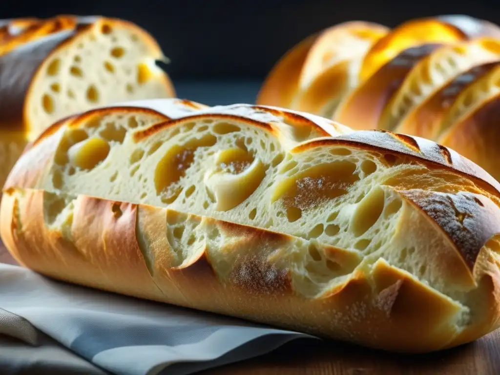 Baguette tradicional y pan de masa madre: evolución gastronómica La evolución de la gastronomía europea durante la Revolución Industrial: baguette tradicional junto a pan de masa madre artesanal
