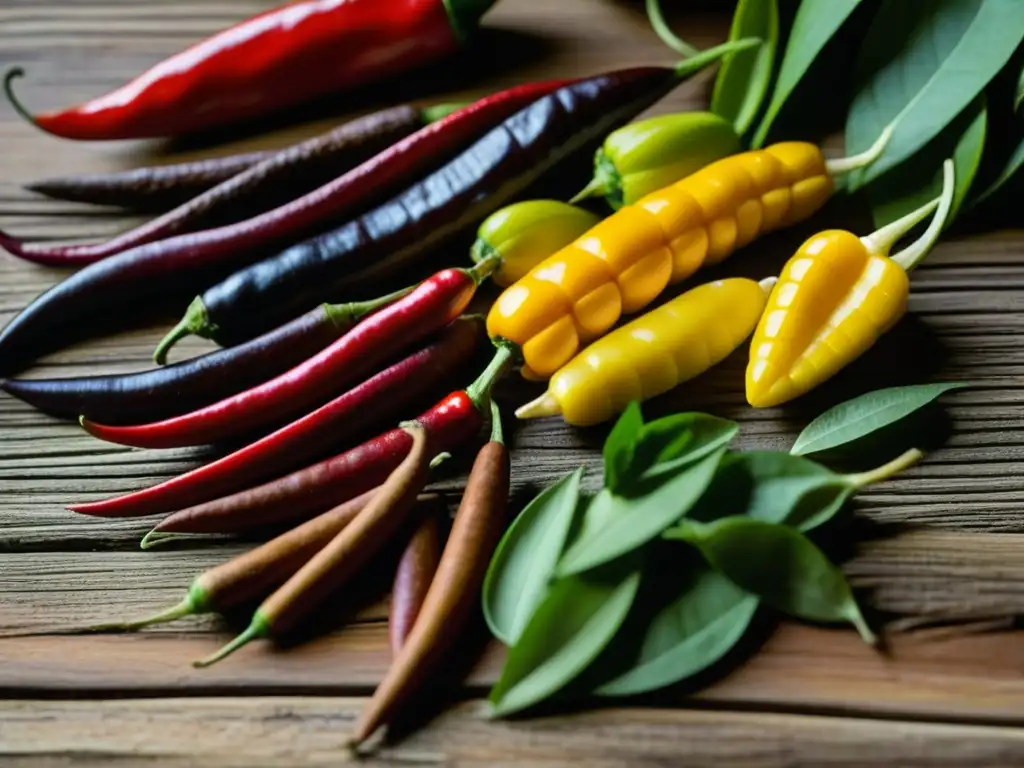 Una rica variedad de ingredientes precolombinos en una mesa de madera rústica