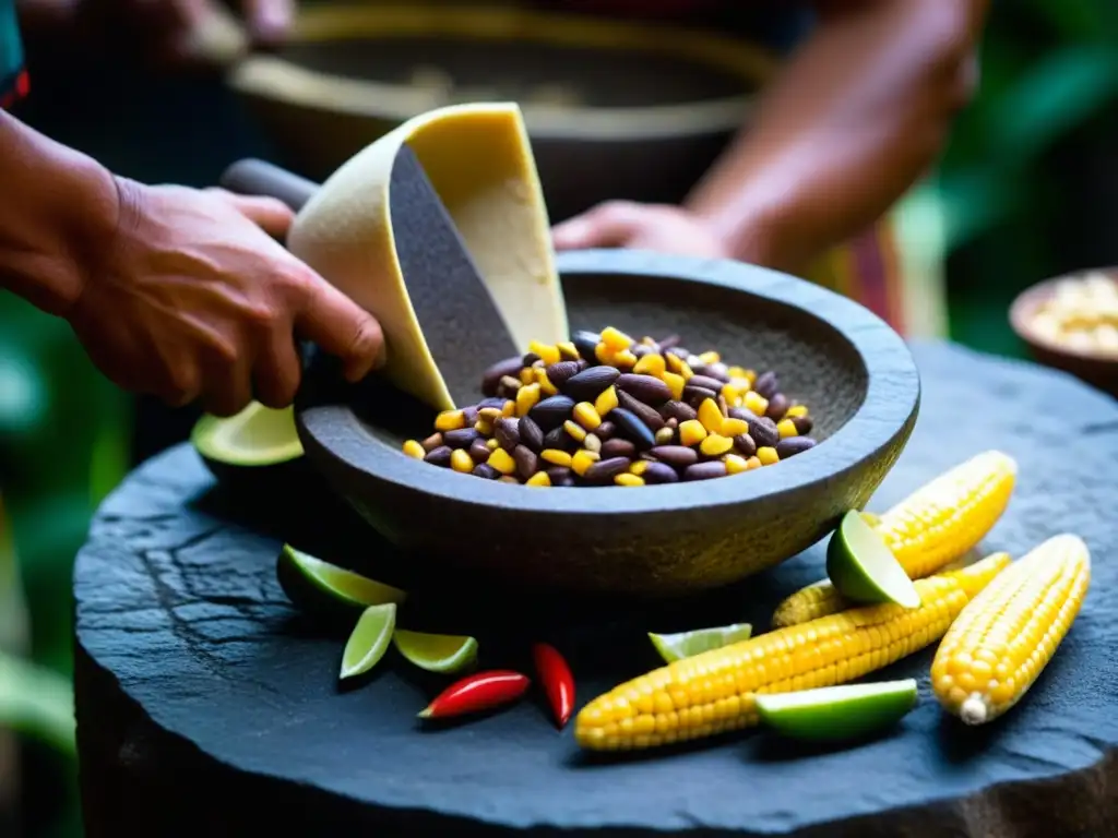 El ritual de preparar alimentos aztecas en metate destaca la conexión espiritual