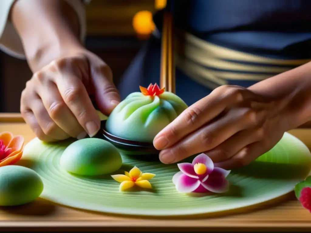 Un samurái culinario crea postres tradicionales en su meticuloso proceso artesanal