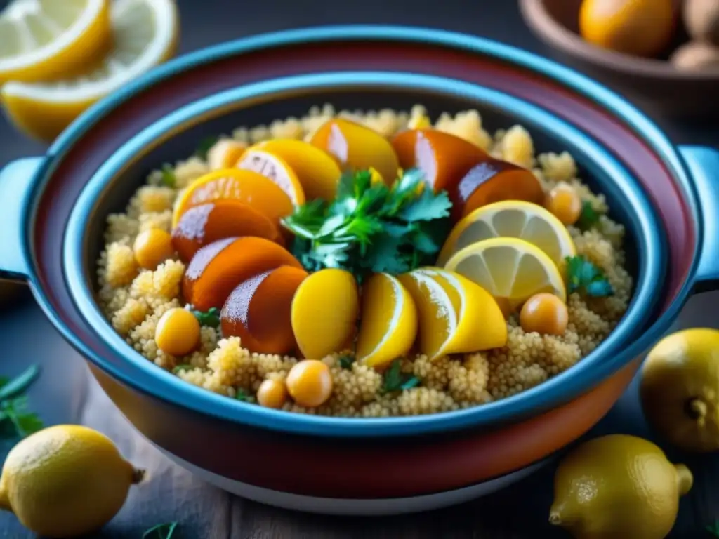 Un tagine vibrante con ingredientes del Magreb y sabores coloniales fusionados