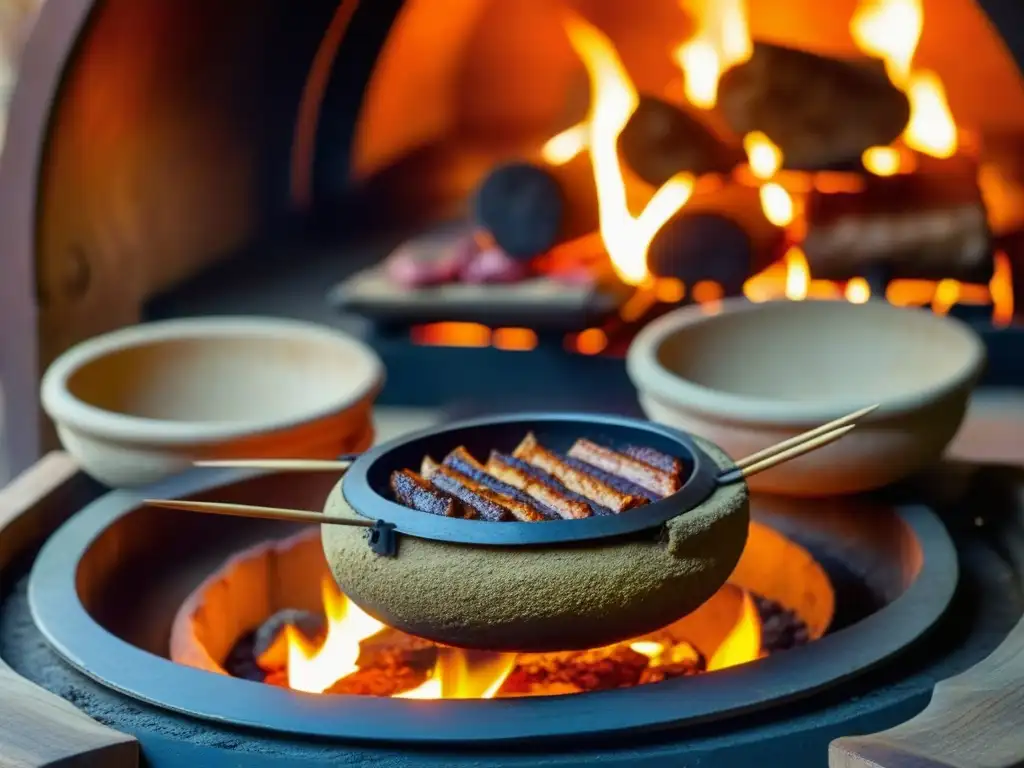 Detalle fascinante: horno tandoor y cocina punjabi Un tandoor tradicional en cocina punjabi histórica
