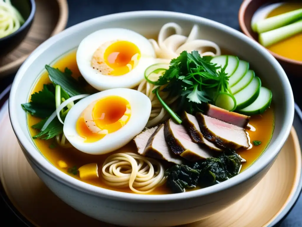 Un tazón de ramen japonés con historia del ramen en Japón