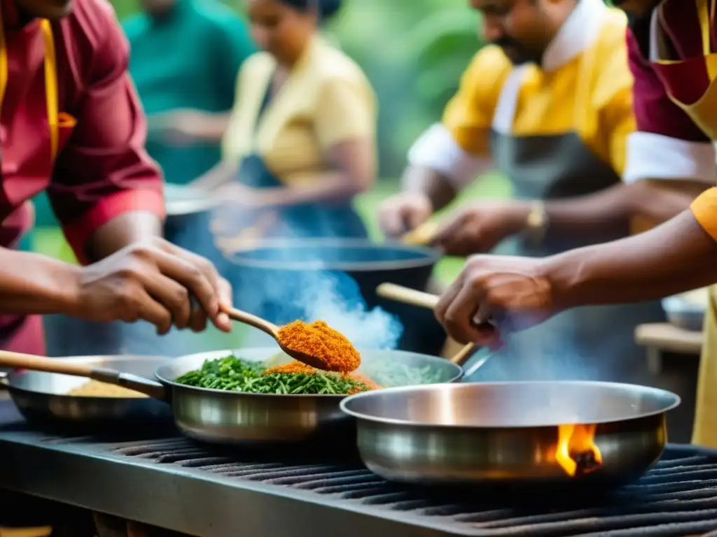 Templo sur Asia: chefs preparan recetas sagradas en cocina tradicional, conservando siglos de herencia culinaria