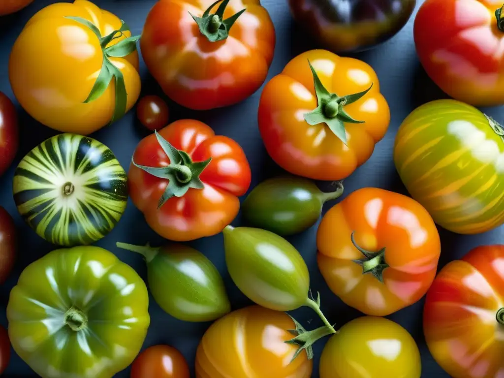 Tomates herencia coloridos, perfectamente imperfectos, celebrando diversidad en hortalizas dieta americana siglo XIX