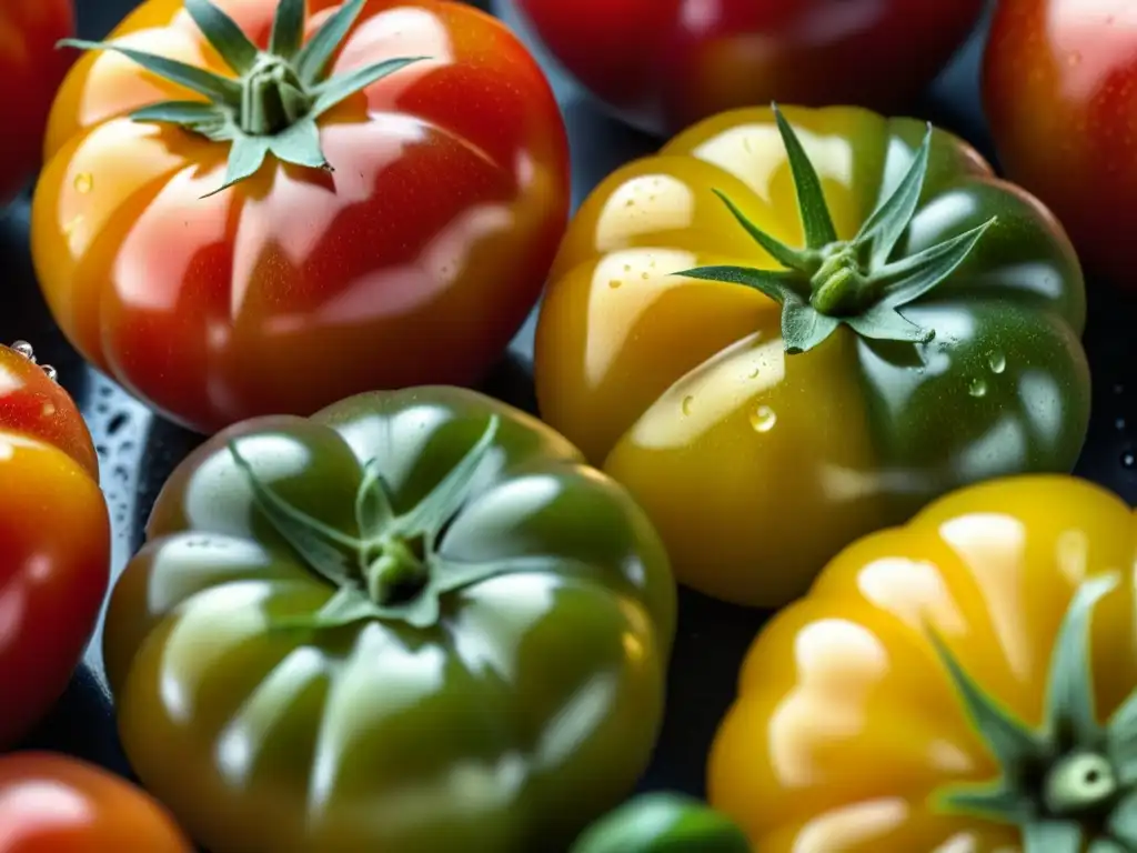 Tomates herencia orgánicos: colores y texturas de la naturaleza en recetas históricas orgánicas cultural