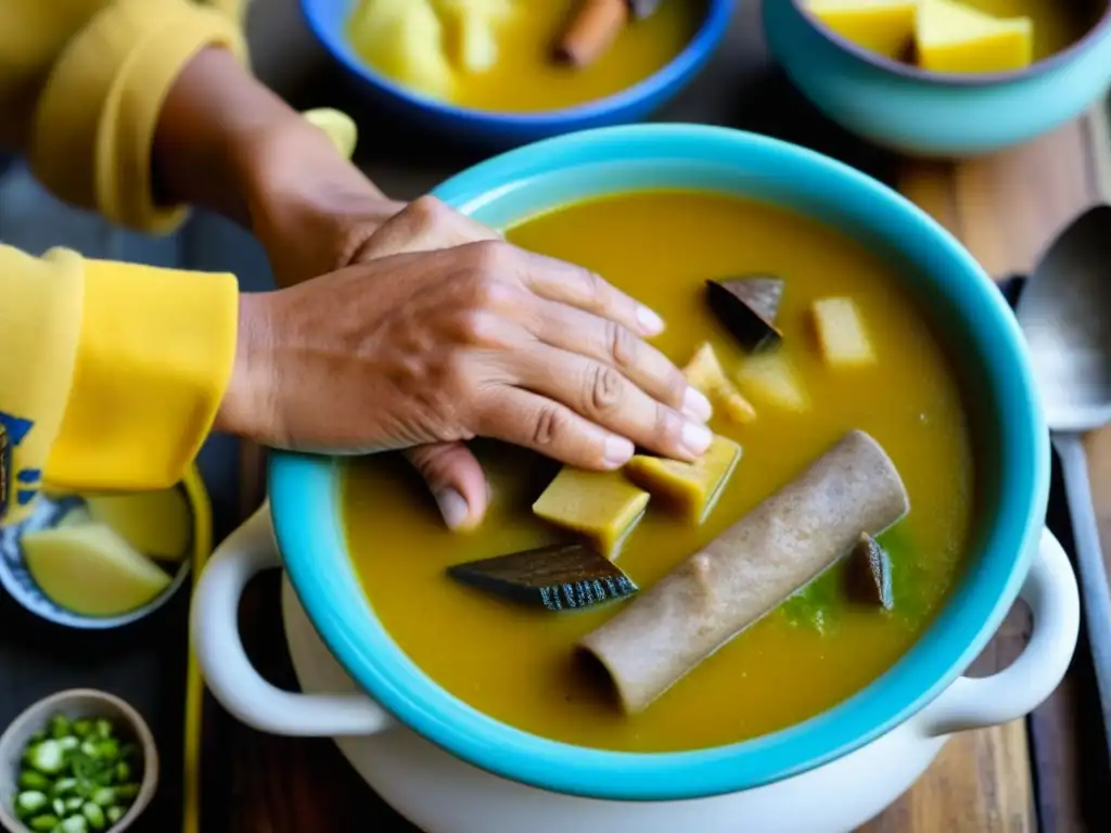 Unidas por la comida histórica y reconciliación cultural: manos generacionales sobre sancocho colombiano