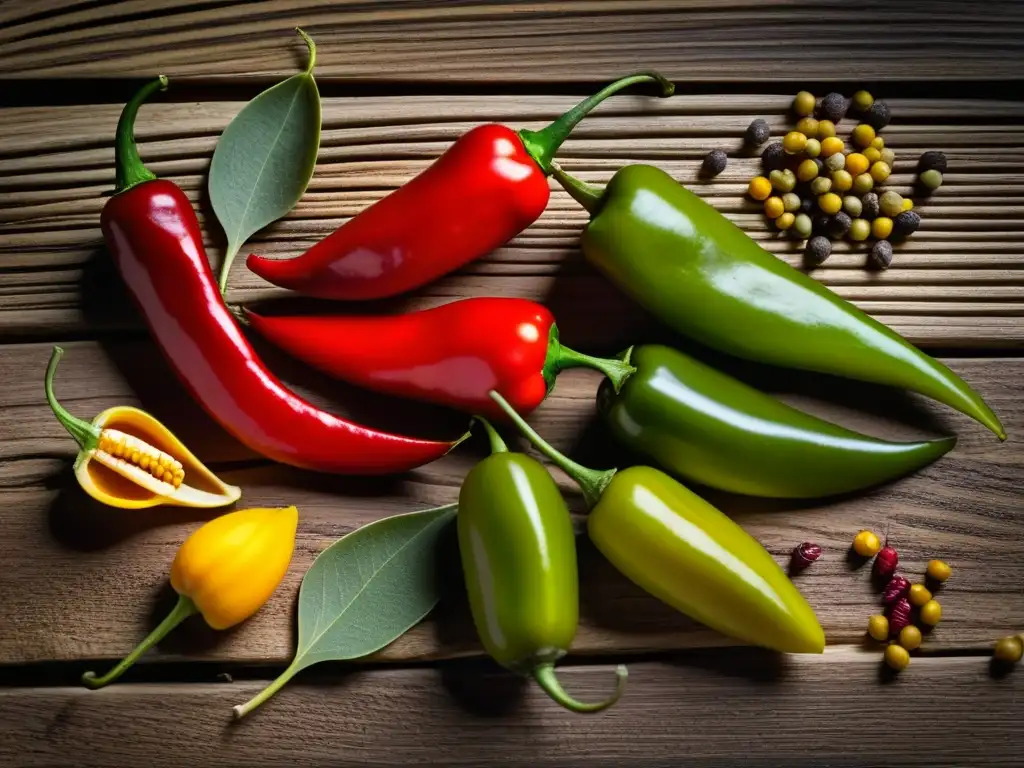 Una variedad colorida de ingredientes olvidados de la cocina prehispánica en una mesa rústica