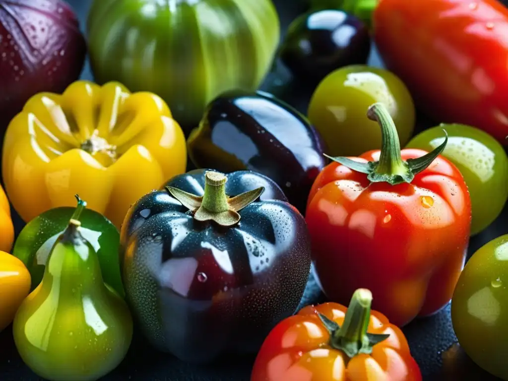 Variedad vibrante de frutas y verduras mediterráneas resaltando frescura y beneficios saludables en la antigua Dieta Mediterránea