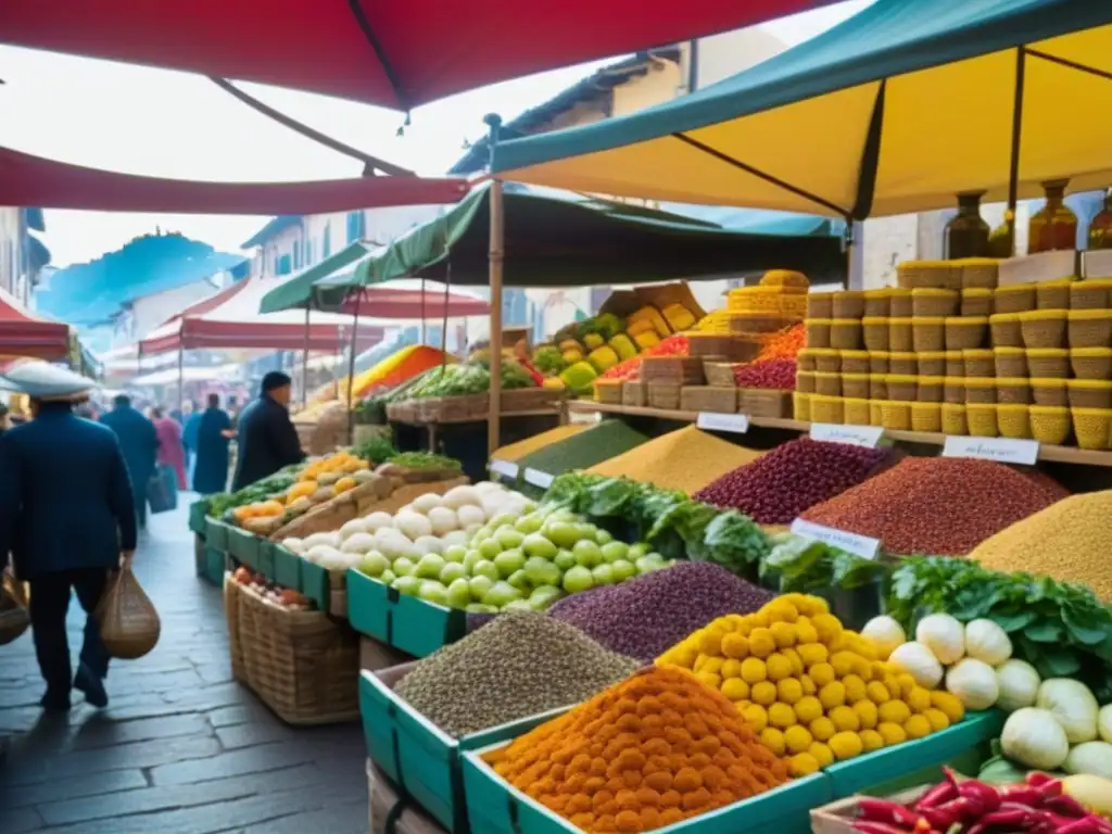 Vibrante comercio de alimentos en el Renacimiento Italiano