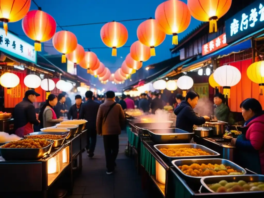 Un vibrante mercado nocturno en Taiwán, repleto de delicias gastronómicas y autenticidad cultural