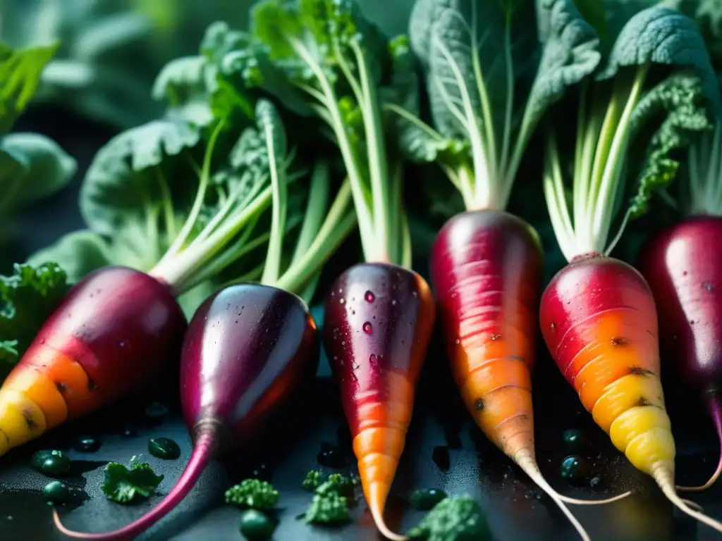 Vibrantes verduras nórdicas recién cosechadas en invernaderos para cultivar verduras norte, bajo el suave sol nórdico